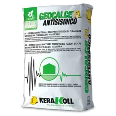 Mortero de cal transpirable fluido GeoCalce FL Antisismico