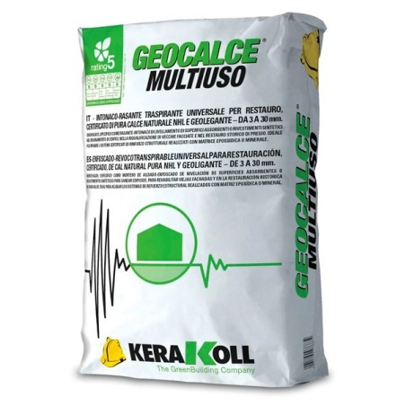 Enfoscado de cal natural pura Kerakoll GeoCalce Multiuso