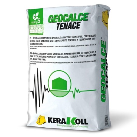 Enfoscado de cal hidráulica natural Kerakoll GeoCalce Tenace