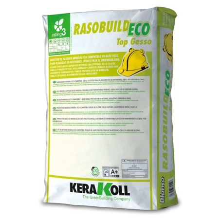 Mortero de yeso para enlucido Rasobuild Eco Top Gesso