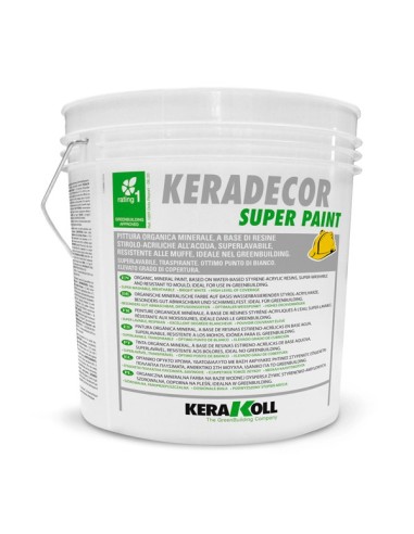 Keradecor Super Paint - Pintura estireno-acrílica base agua