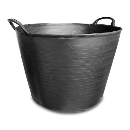 Capazo o cubo de goma negro 42 Litros