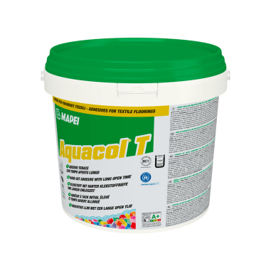 Mapei AQUACOL T - Adhesivo polimérico ultrarrápido pavimentos textiles y linóleo