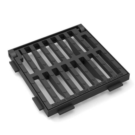 Rejilla de fundición dúctil cuadrada abatible Clase C-250