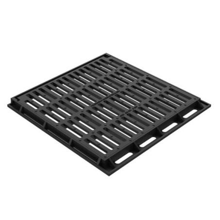 Rejilla de fundición dúctil cuadrada abatible Clase C-250