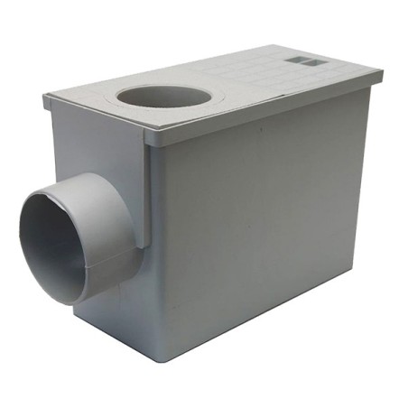 Arqueta de polipropileno cuadrada para aguas pluviales de 300x150 mm