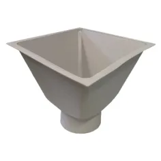 Sifón campana para arquetas prefabricadas de polipropileno color gris