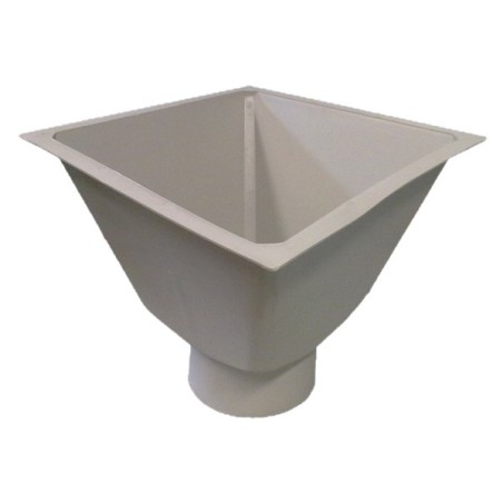 Sifón campana para arquetas prefabricadas de polipropileno color gris