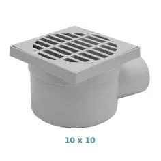 Sumidero sifónico de polipropileno con salida horizonal 