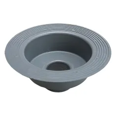 Caldereta o cazoleta en PVC con salida vertical para sumidero sifónico