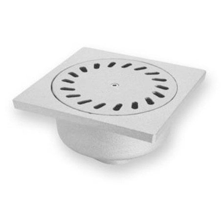 Sumidero sifónico de fundición de aluminio con salida vertical