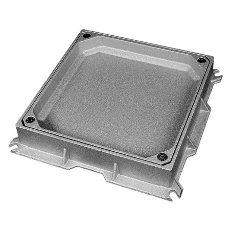 Tapas de arquetas estancas de aluminio rellenable tráfico moderado