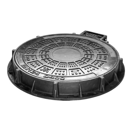 Tapas para arquetas en composite D-400 Ø 690 mm  articulada H 100 mm