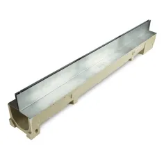 Rejilla ranurada oculta de 125x1000 mm en acero galvanizado 2