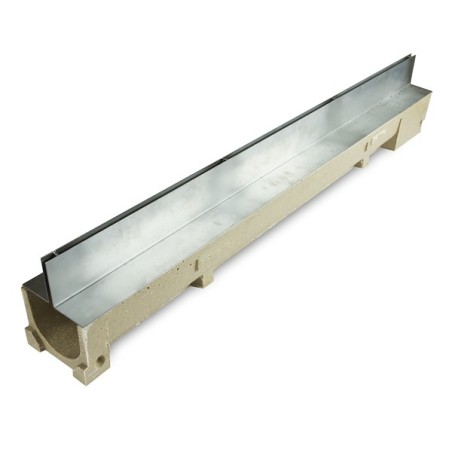 Rejilla ranurada oculta de 125x1000 mm en acero galvanizado