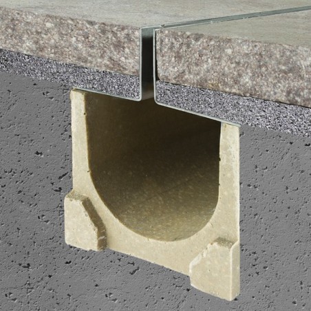 Rejilla ranurada oculta de 125x1000 mm en acero galvanizado