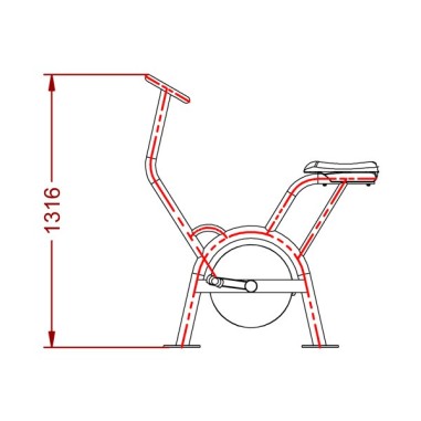 Juego parque urbano biosaludable Bicicleta