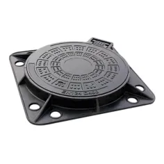 Tapa y marco de pozo articulada base cuadrada composite - Clase D400