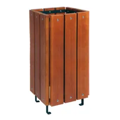 Papelera modelo Canada en madera tropical tratada 2