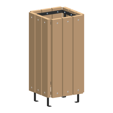 Papelera modelo Canada en madera tropical tratada