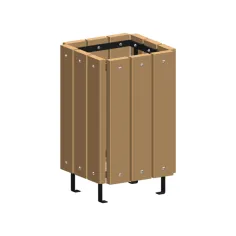 Papelera modelo Canada en madera pino tratada en autoclave 2