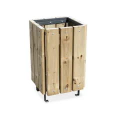 Papelera modelo Canada en madera pino tratada en autoclave