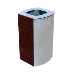 Papelera modelo Costa con cubeta interior, tapa y cierre