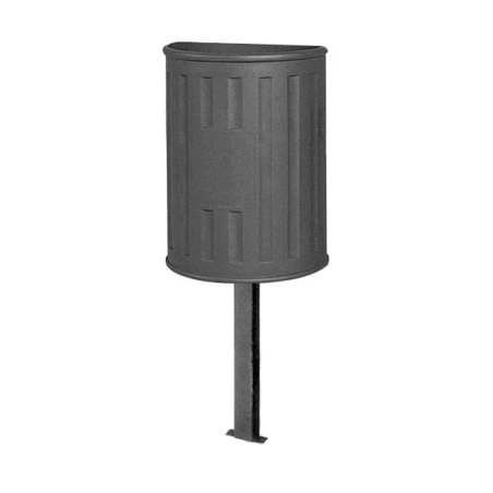 Papelera urbana modelo Tramontana media luna de fundición dúctil