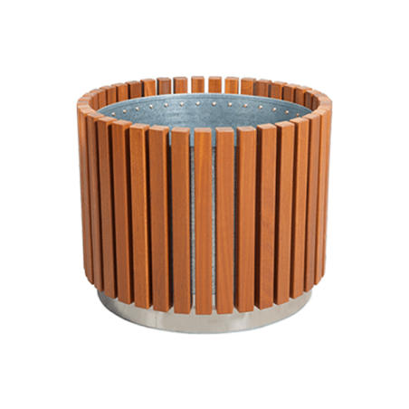 Jardinera prefabricada urbana de madera modelo Newport