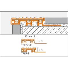 TREP-S - Perfiles para peldaños con goma antideslizante 2