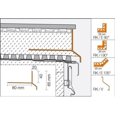 BARA-RK - ángulo externo 135°