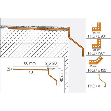 BARA-RKB - ángulo externo 90°