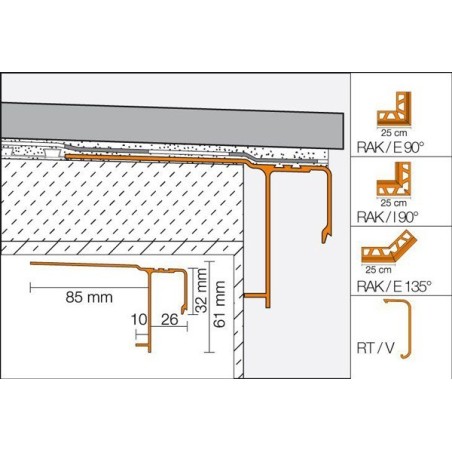 BARA-RAK - ángulo externo 135°