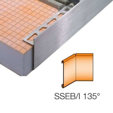 SCHIENE-STEP-EB - Cantonera en acero inoxidable para encimera - Ángulo interno 135º