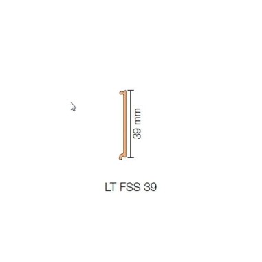 DESIGNBASE-QD - Perfil rodapie o cenefa de aluminio - Difusor iluminación