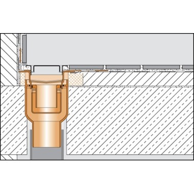 KERDI-LINE-VOS - Sistema de desagüe con salida vertical excéntrico