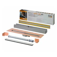 KERDI-LINE-A - Rejilla inox con marco para platos de ducha de obra