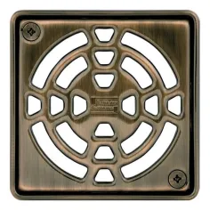 KERDI-DRAIN 1 - Rejilla sumidero bronceada de 10x10 cm atornillable