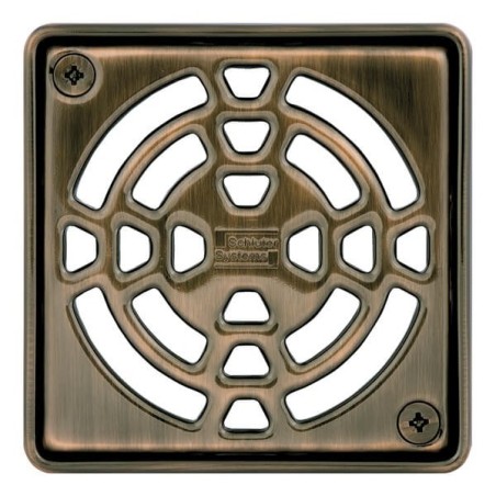 KERDI-DRAIN 1 - Rejilla sumidero bronceada de 10x10 cm atornillable