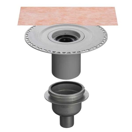 Sumidero ducha salida horizontal y sifón DN50 KERDI-DRAIN KDBV50GVB