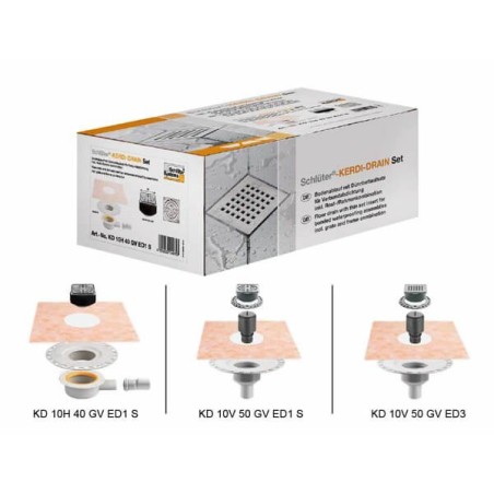 Set de impermeabilización para platos ducha de obra KERDI-DRAIN