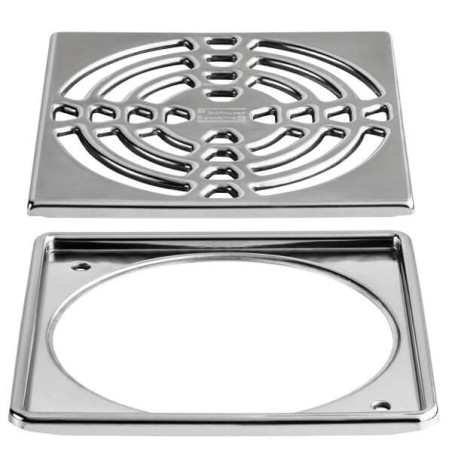 Rejilla inoxidable de 15x15 cm para sumidero modelo KERDI-DRAIN-R