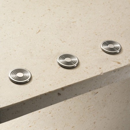 Botón podotáctil de acero inoxidable extraplano Stairtec SWR