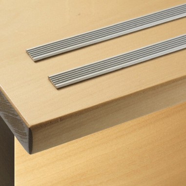 Perfil podotáctil de aluminio anodizado extraplano Stairtec SW