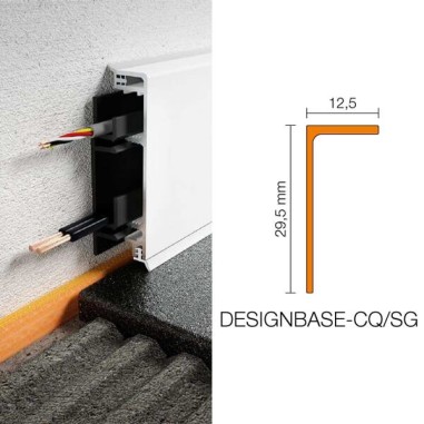 DESIGNBASE-CQ/SG - Perfil separador para rodapié pasacables