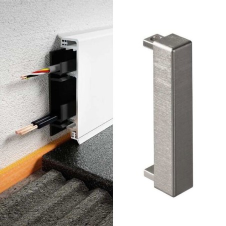 DESIGNBASE-CQ/EV - Ángulo y tapa para rodapié pasacables