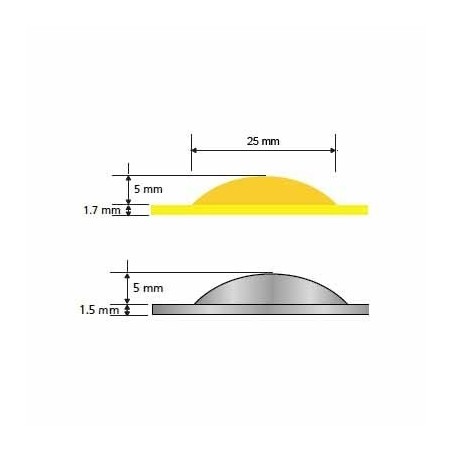 Dinalert DV10 TPU large - Placa podotáctil interior adhesiva