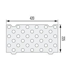 Plantilla colocación botón podotáctil con adhesivo