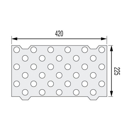 Plantilla colocación botón podotáctil con adhesivo