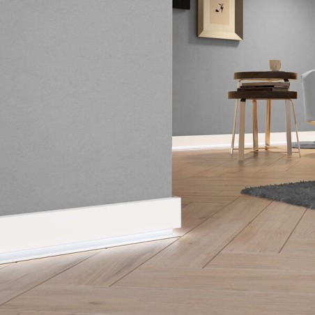 Novorodapie Eclipse SP - Rodapié de aluminio para placa de yeso y luz LED